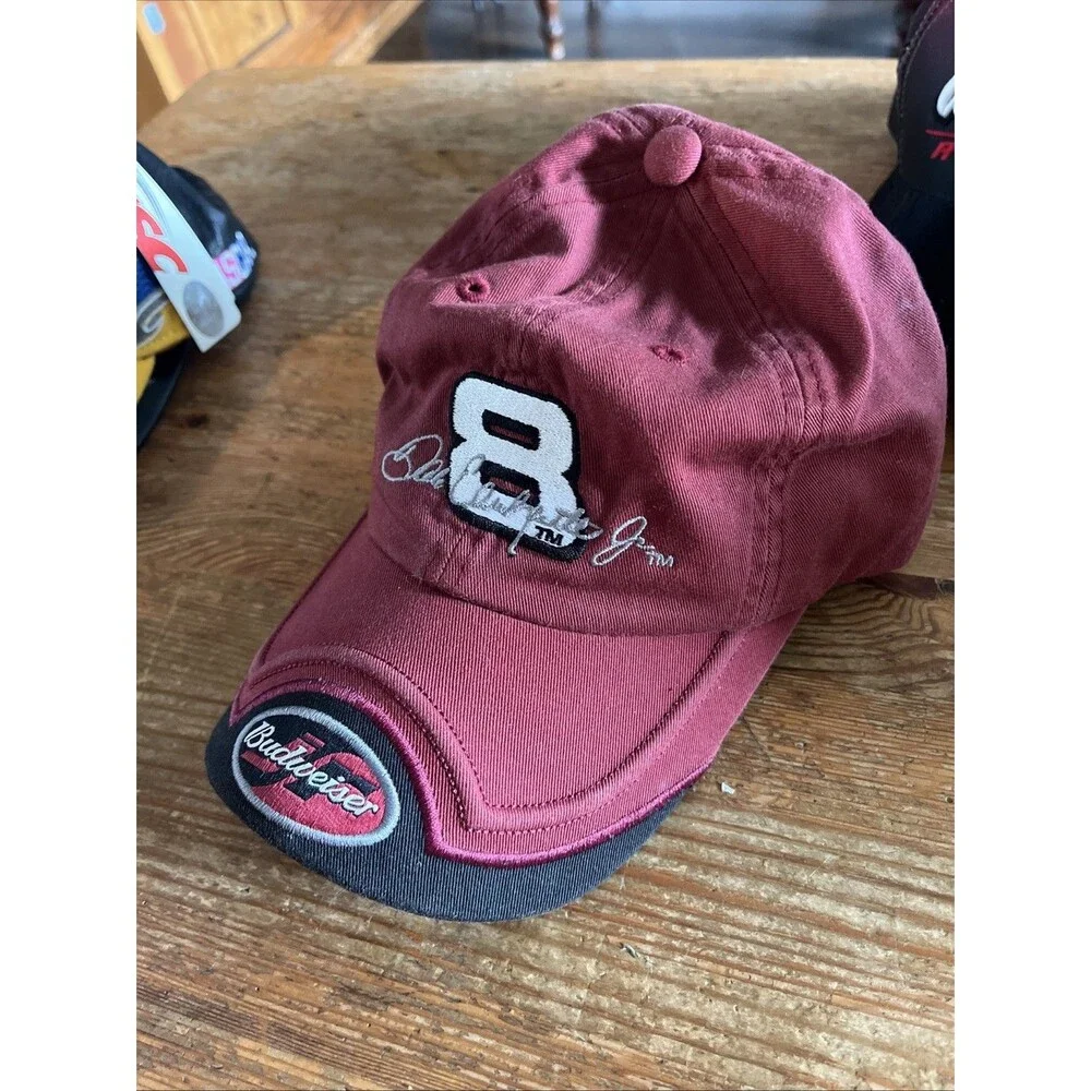 Dale Earnhardt Jr Hat Lot Leather Bud King of Beers Nextel Cup Budweiser Caps